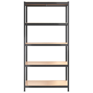 5-Layer Storage Shelf Anthracite Steel And Engineered Wood