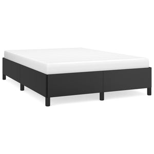 Bed Frame Black 137X187 Cm Double Size Faux Leather