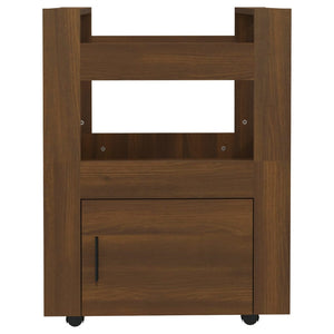 Kitchen Trolley Brown Oak 60X45x80 Cm Engineered Wood