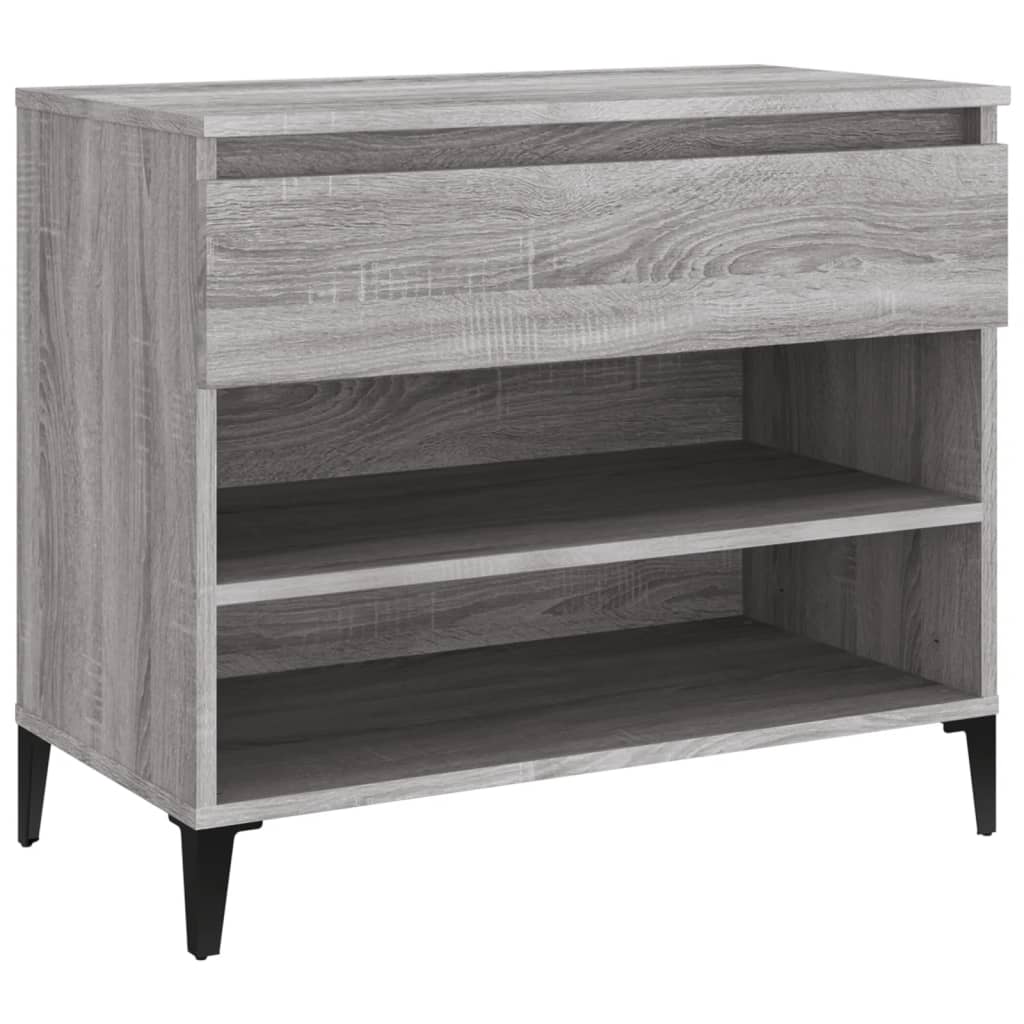 Shoe Cabinet Grey Sonoma 70X36x60 Cm Engineered Wood