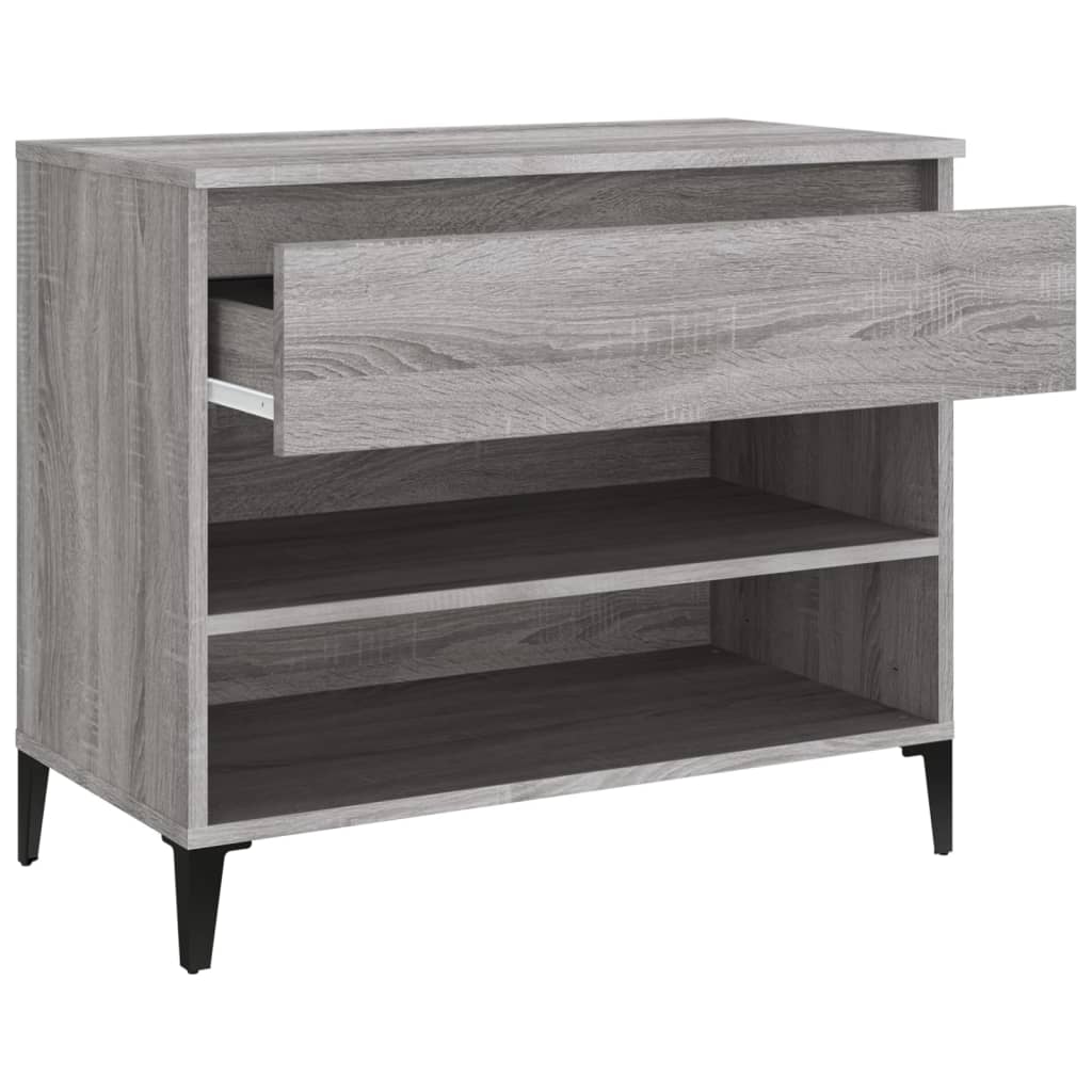 Shoe Cabinet Grey Sonoma 70X36x60 Cm Engineered Wood