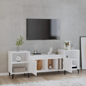 Tv Cabinet High Gloss White 160X35x55 Cm Engineered Wood