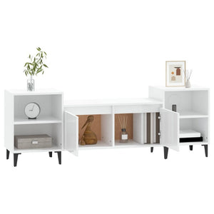 Tv Cabinet High Gloss White 160X35x55 Cm Engineered Wood