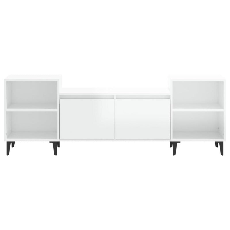 Tv Cabinet High Gloss White 160X35x55 Cm Engineered Wood