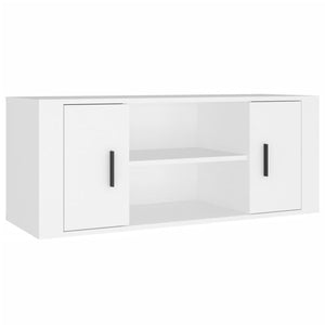 Tv Cabinet White 100X35x40 Cm Engineered Wood