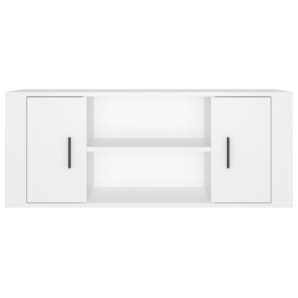 Tv Cabinet White 100X35x40 Cm Engineered Wood