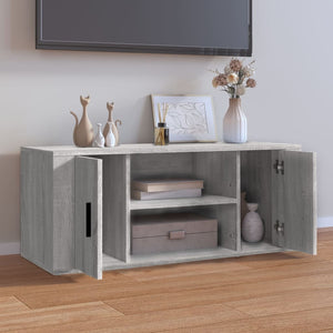 Tv Cabinet Grey Sonoma 100X35x40 Cm Engineered Wood