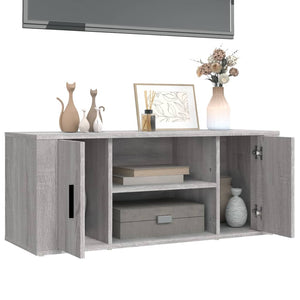 Tv Cabinet Grey Sonoma 100X35x40 Cm Engineered Wood