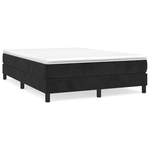 Bed Frame Black 153X203 Cm Queen Size Velvet