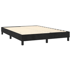 Bed Frame Black 153X203 Cm Queen Size Velvet