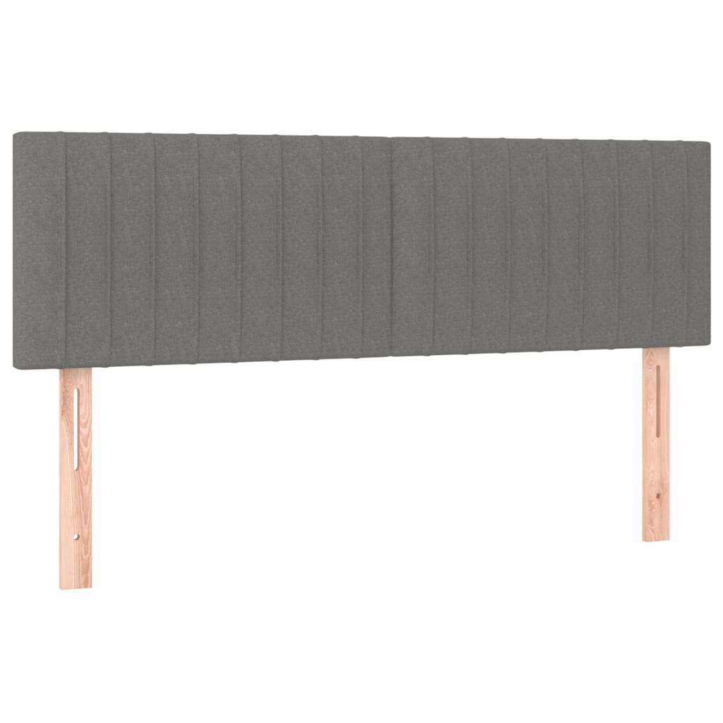 Led Headboard Dark Grey 144X5x78/88 Cm Fabric