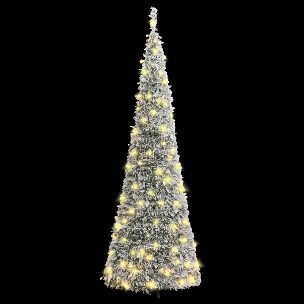 Artificial Christmas Tree Pop-Up Flocked Snow 150 Leds 180 Cm