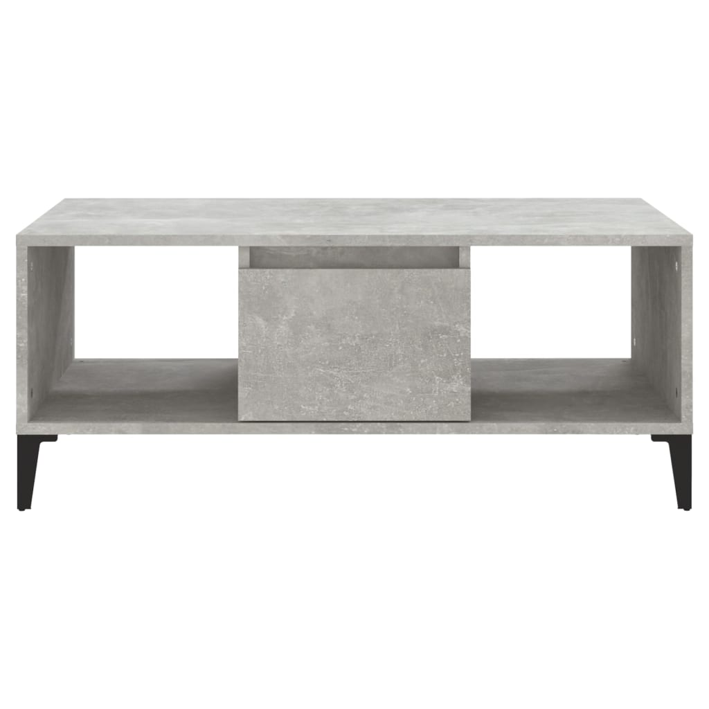 Coffee Table Concrete Grey 90X50x36.5 Cm Engineered Wood