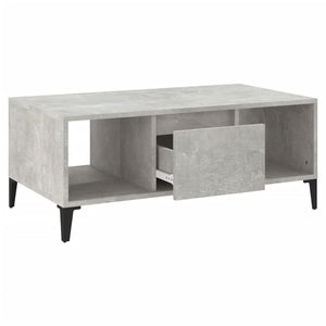 Coffee Table Concrete Grey 90X50x36.5 Cm Engineered Wood