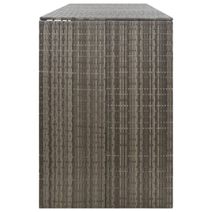 Quadruple Wheelie Bin Shed Grey 274X80x117 Cm Poly Rattan