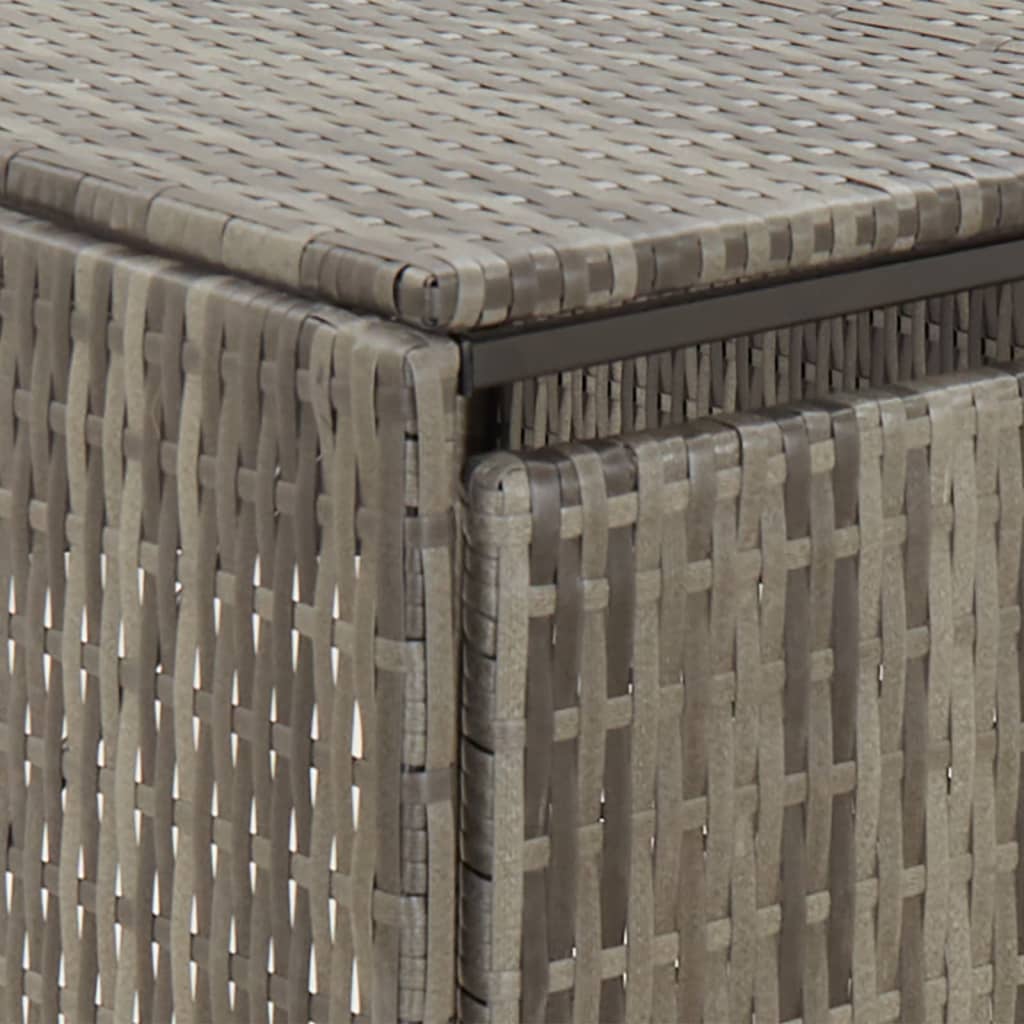 Quadruple Wheelie Bin Shed Grey 274X80x117 Cm Poly Rattan
