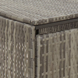 Quadruple Wheelie Bin Shed Grey 274X80x117 Cm Poly Rattan