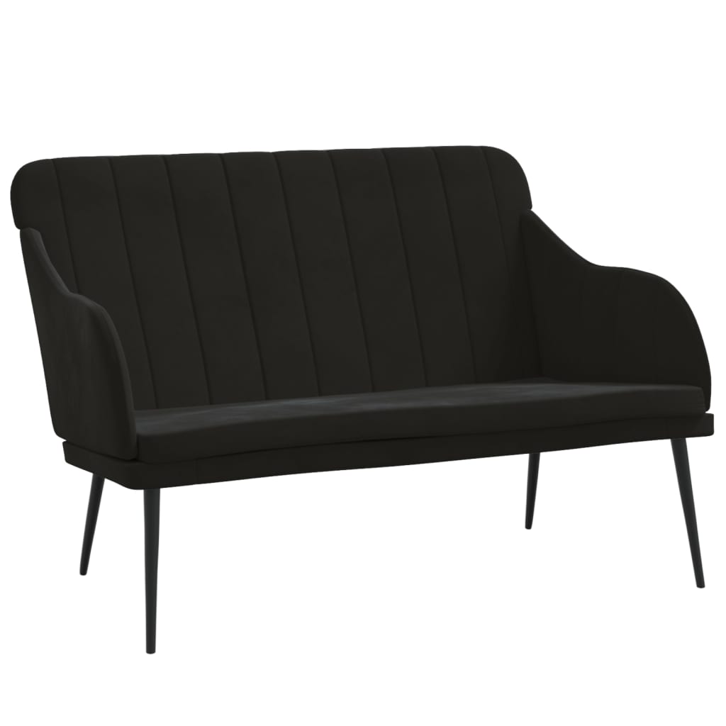 Bench Black 110X76x80 Cm Velvet