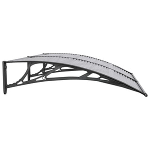 Door Canopy Black 150X100 Cm Polycarbonate