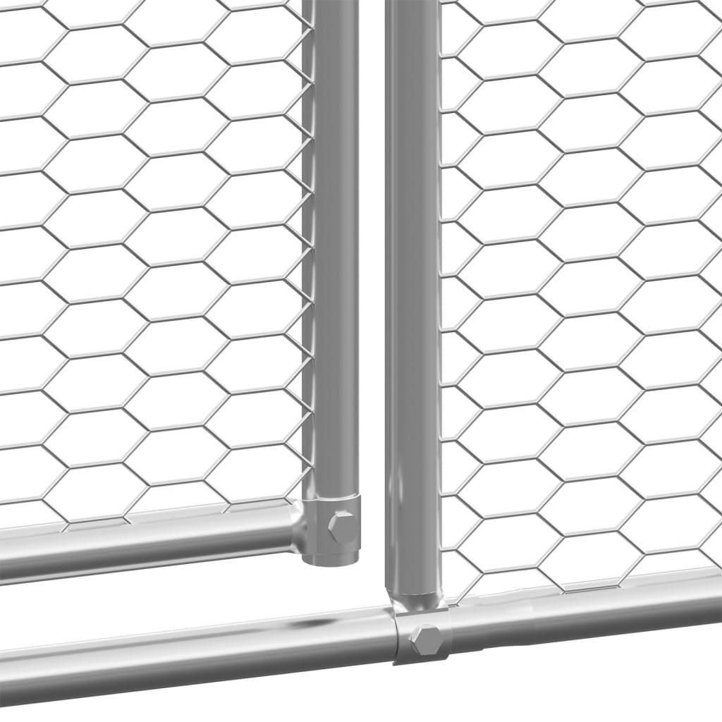 Outdoor Chicken Cage 3X4x2 M Galvanised Steel