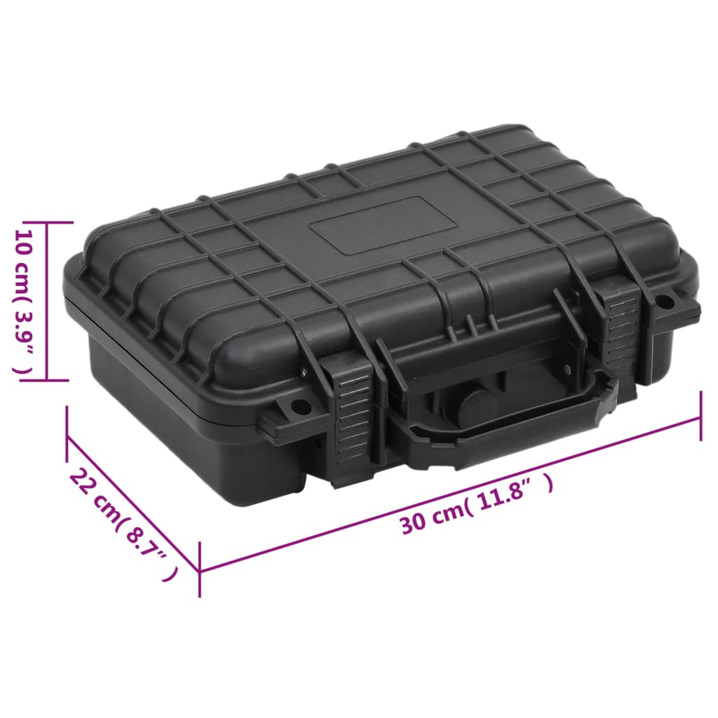 Portable Flight Case Black 30X22x10 Cm Pp