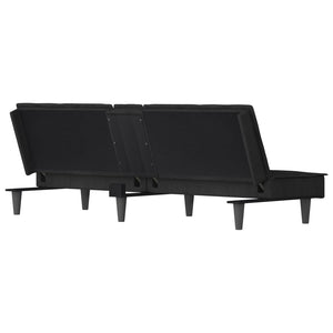 Sofa Bed With Cup Holders Black Velvet