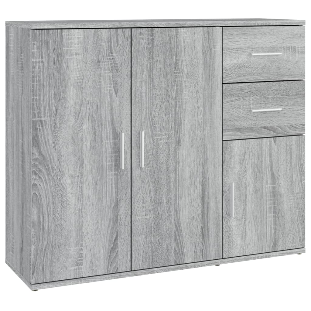 Sideboard Grey Sonoma 91X29.5X75 Cm Engineered Wood