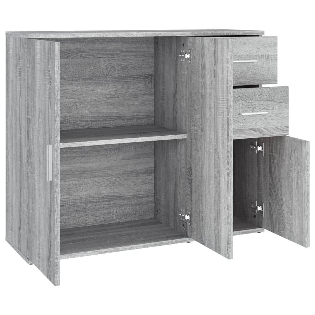 Sideboard Grey Sonoma 91X29.5X75 Cm Engineered Wood