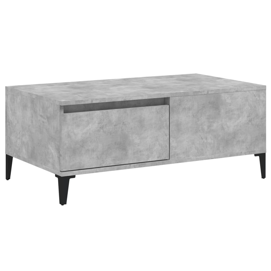 Coffee Table Concrete Grey 90X50x36.5 Cm Engineered Wood