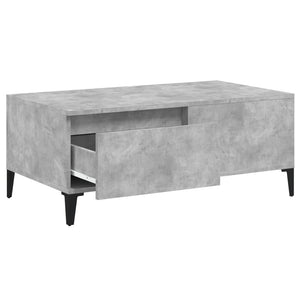 Coffee Table Concrete Grey 90X50x36.5 Cm Engineered Wood