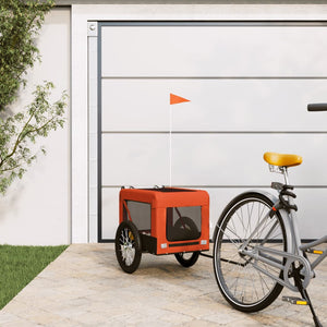 Pet Bike Trailer Orange And Black Oxford Fabric&Iron