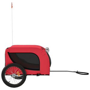 Pet Bike Trailer Red And Black Oxford Fabric Iron