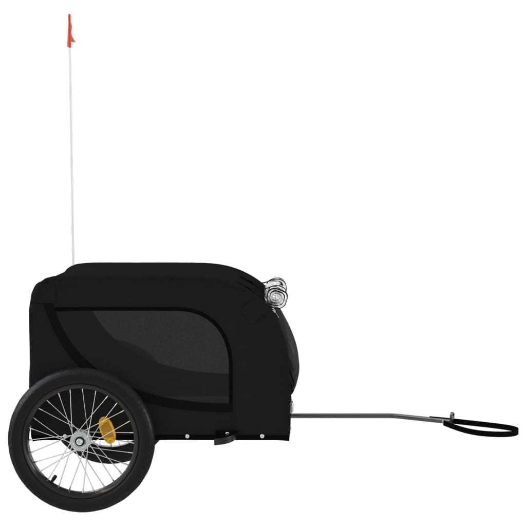 Pet Bike Trailer Black Oxford Fabric And Iron