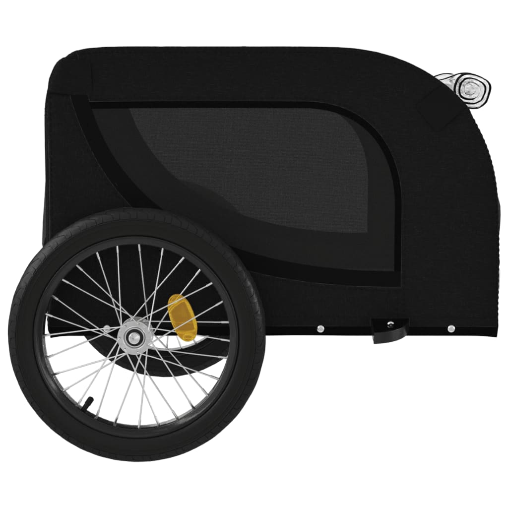 Pet Bike Trailer Black Oxford Fabric And Iron