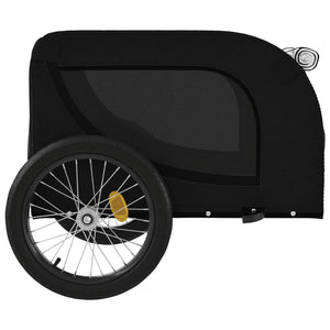 Pet Bike Trailer Black Oxford Fabric And Iron