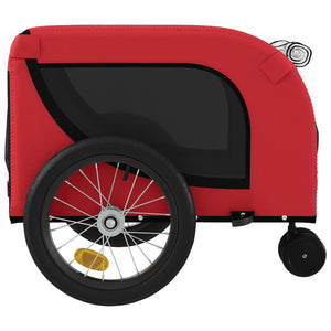 Pet Bike Trailer Red And Black Oxford Fabric Iron