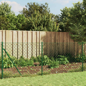 Chain Link Fence With Spike Anchors Green 1X10 M