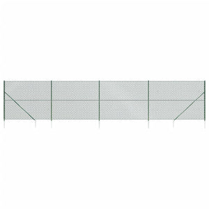 Chain Link Fence With Spike Anchors Green 1.6X10 M