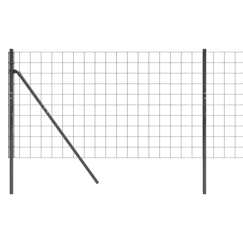 Wire Mesh Fence Anthracite 1X25 Galvanised Steel