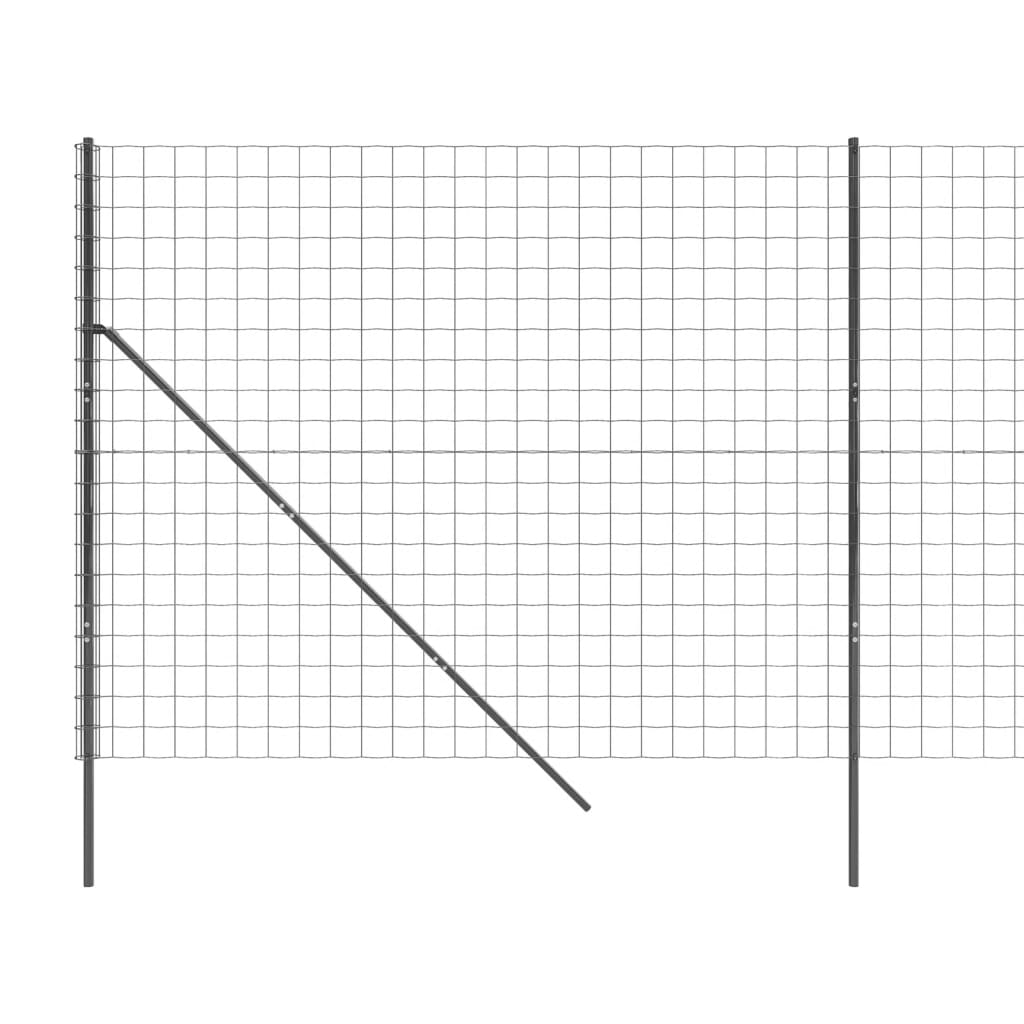 Wire Mesh Fence Anthracite 1.4X25 Galvanised Steel