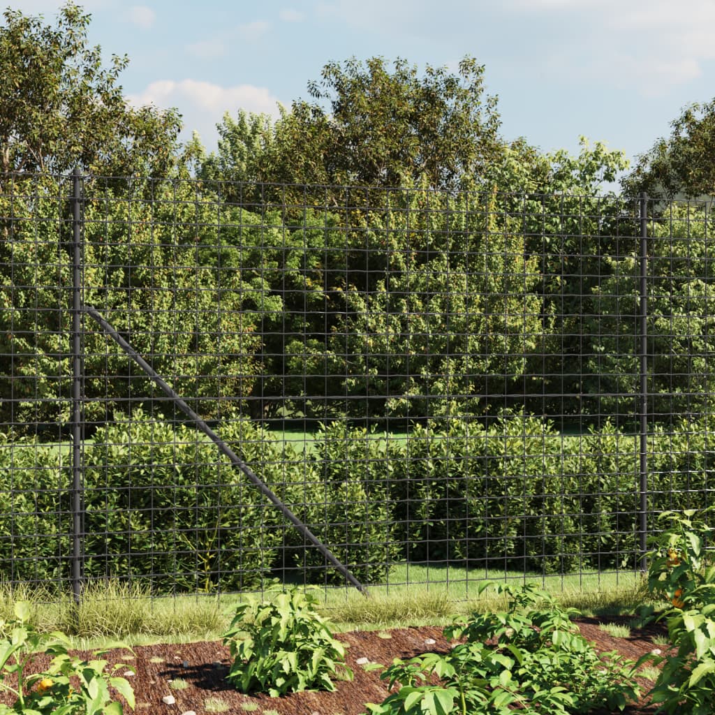 Wire Mesh Fence Anthracite 1.4X25 Galvanised Steel