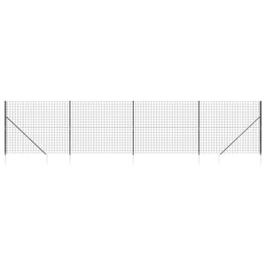 Wire Mesh Fence With Spike Anchors Anthracite 1.4X10