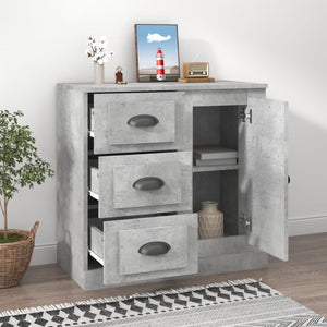 Sideboard Concrete Grey 70X35.5X67.5 Cm Engineered Wood