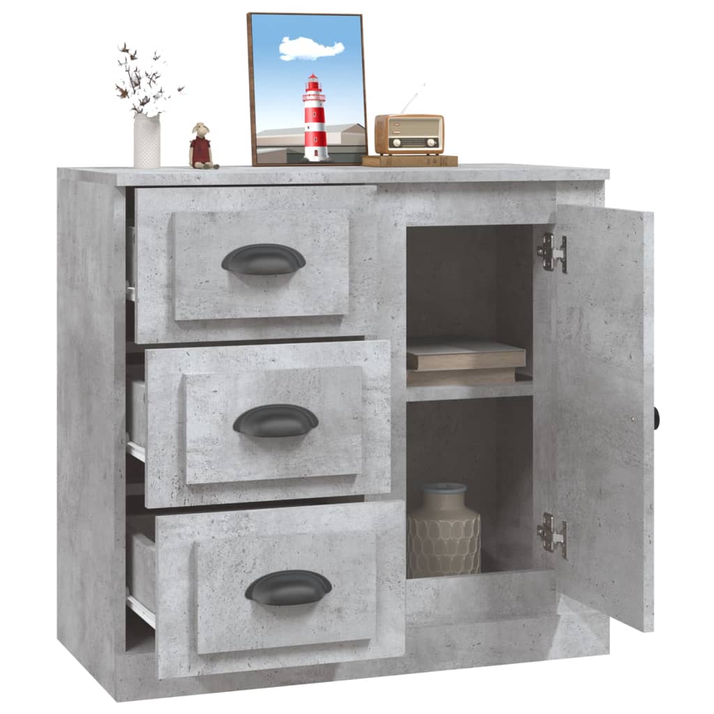 Sideboard Concrete Grey 70X35.5X67.5 Cm Engineered Wood