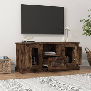 Tv Cabinet Smoked Oak 100X35.5X45 Cm Engineered Wood