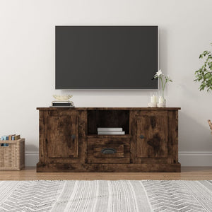 Tv Cabinet Smoked Oak 100X35.5X45 Cm Engineered Wood