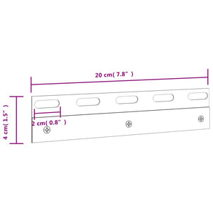 Connecting Plates 6 Pcs Silver 20 Cm Stainless Steel