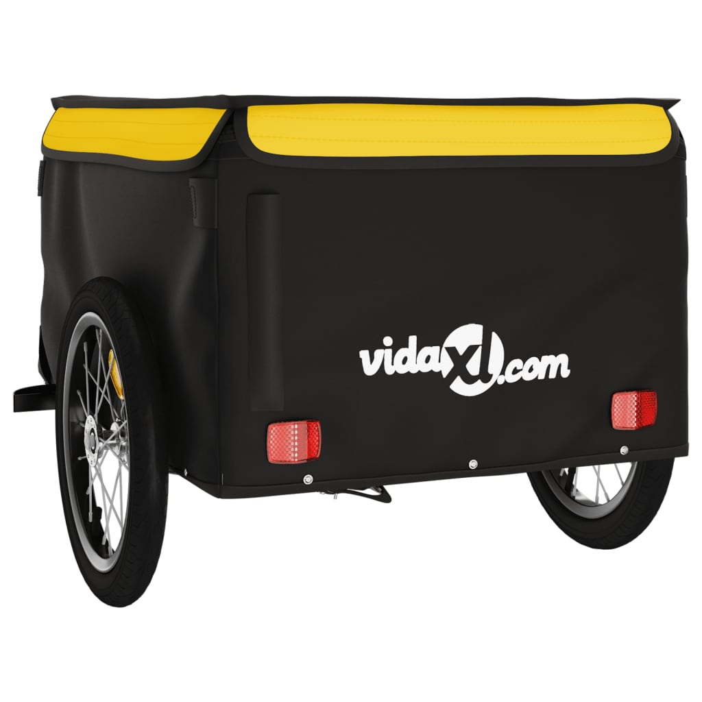 Bike Trailer Black And Yellow 45 Kg Iron