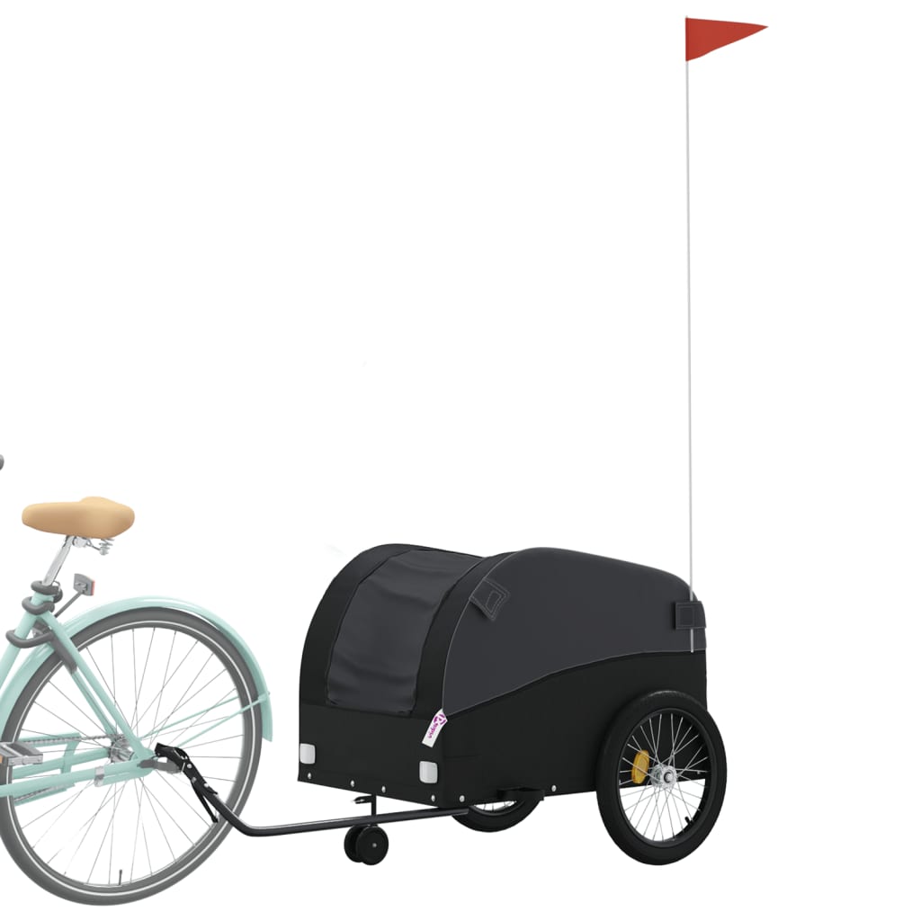 Bike Trailer Black 45 Kg Iron