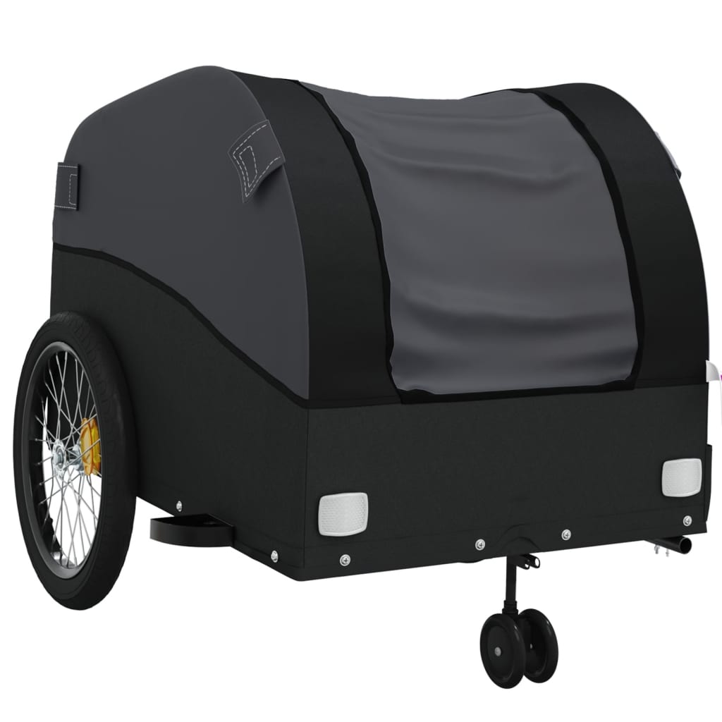 Bike Trailer Black 45 Kg Iron